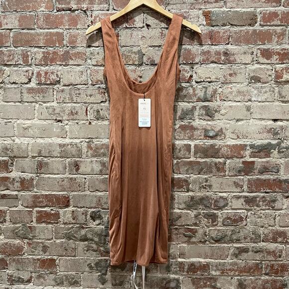 NWT House of CB Alanis Copper Vegan Suede Dress Size XS - Picture 7 of 8